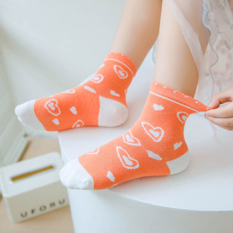 Girl's Socks Cartoon Orange Rabbit Medium Store barnesokker Girl's Socks Cartoon Orange Rabbit Medium Store barnesokker
