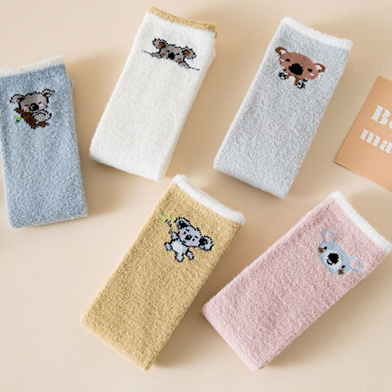 Barnas sokker for gutter og jenter, plysj, rette knesokker, høst og vinter tykk imitasjon mink pels baby lange rør sokker Barnas sokker for gutter og jenter, plysj, rette knesokker, høst og vinter tykk imitasjon mink pels baby lange rør sokker