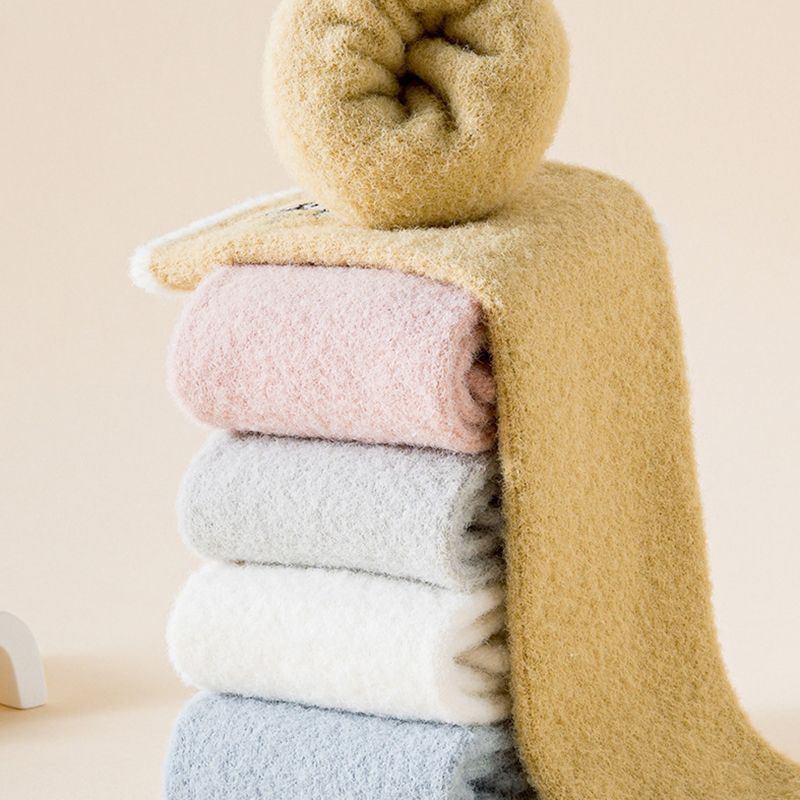 Barnas sokker for gutter og jenter, plysj, rette knesokker, høst og vinter tykk imitasjon mink pels baby lange rør sokker Barnas sokker for gutter og jenter, plysj, rette knesokker, høst og vinter tykk imitasjon mink pels baby lange rør sokker