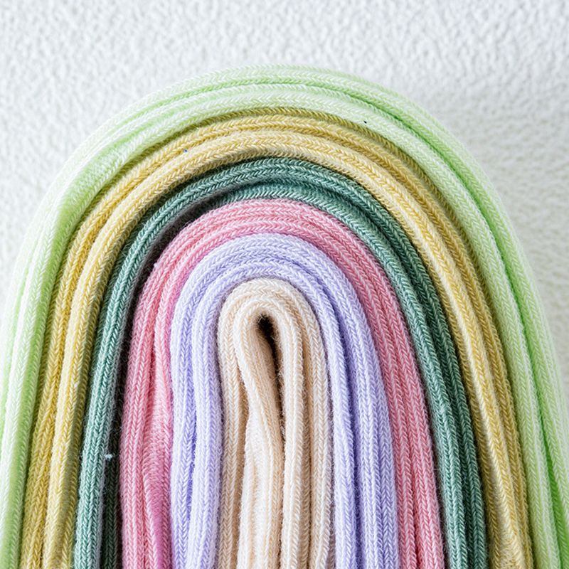 Barnas sokker, rørsokker, babyguttenes og jenters knesokker, godterifargede rette brett doble nålesokker Barnas sokker, rørsokker, babyguttenes og jenters knesokker, godterifargede rette brett doble nålesokker