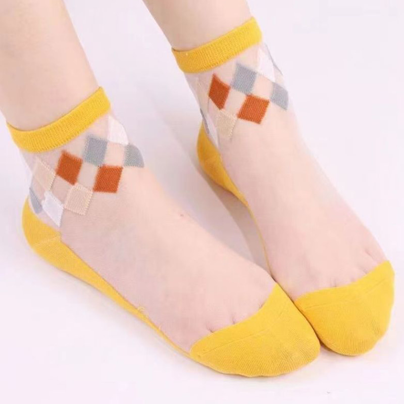 Sommertynne glassstrømper barns sexy bomullsbunnsokker Sommertynne glassstrømper barns sexy bomullsbunnsokker