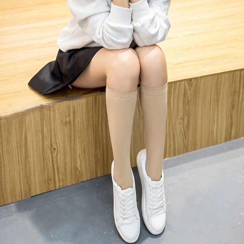 Fløyel tynn sommer jk damesokker lange rør sokker kalvesokker Fløyel tynn sommer jk damesokker lange rør sokker kalvesokker