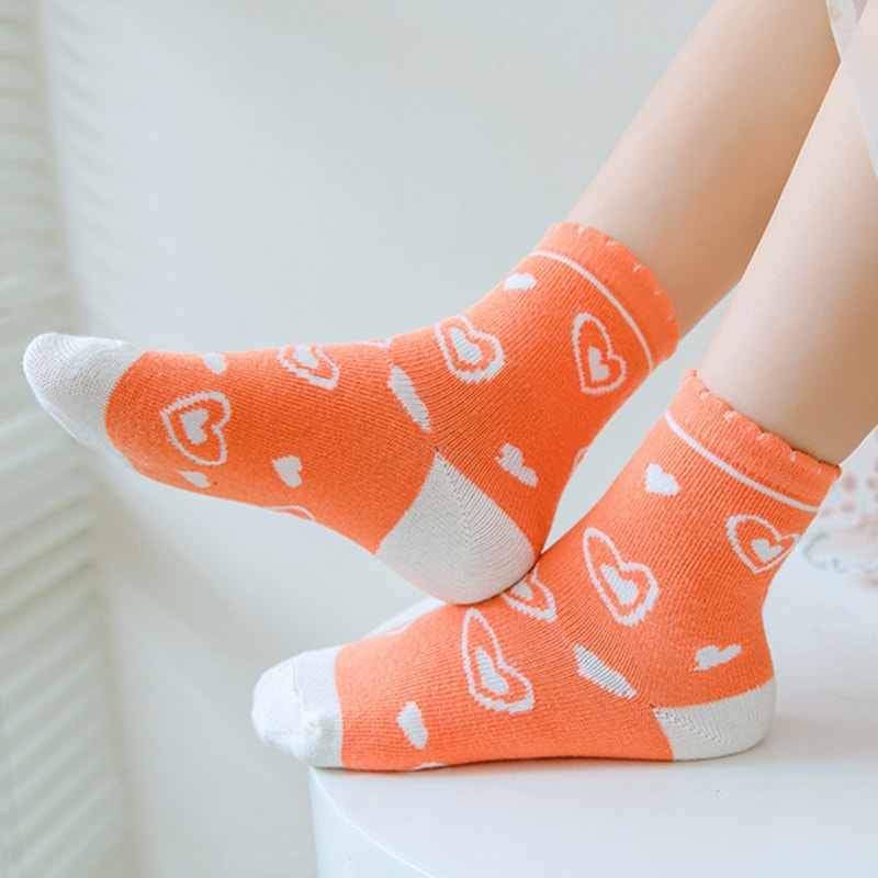 Girl's Socks Cartoon Orange Rabbit Medium Store barnesokker Girl's Socks Cartoon Orange Rabbit Medium Store barnesokker